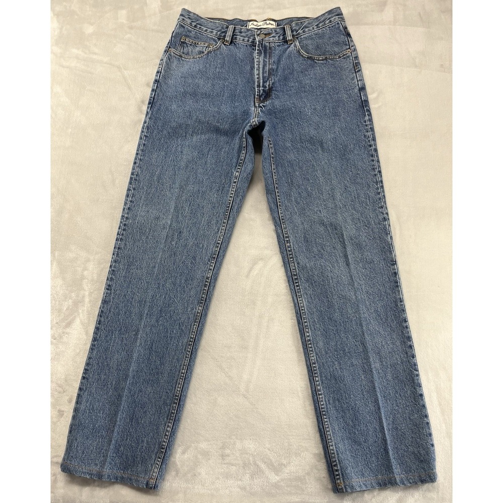 Vtg Tommy Bahama Indigo Palms Jean Men 34X34 Fit(32x31.5)Blue Wash Straight Leg
